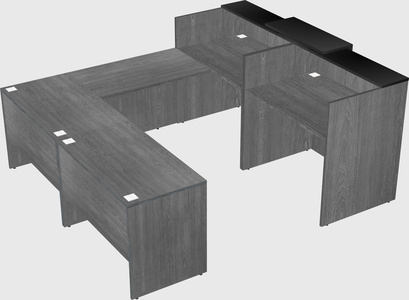 Shared one sided u-shaped reception desk