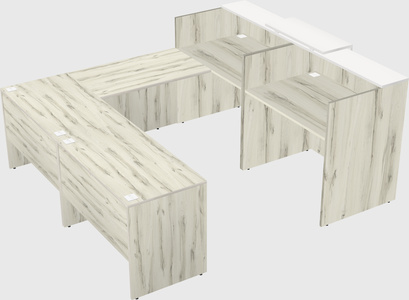 Shared one sided u-shaped reception desk