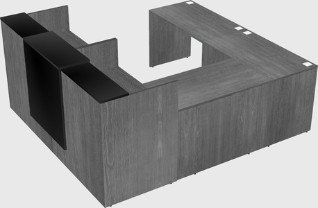 Shared one sided u-shaped reception desk