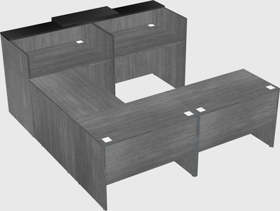 Shared one sided u-shaped reception desk
