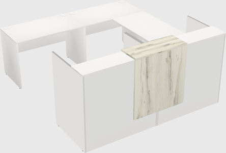 Shared one sided u-shaped reception desk