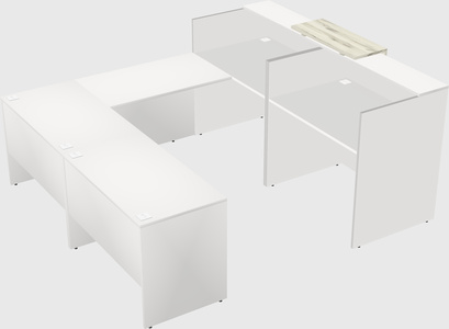 Shared one sided u-shaped reception desk