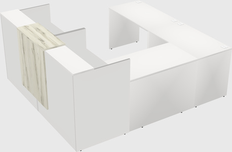 Shared one sided u-shaped reception desk