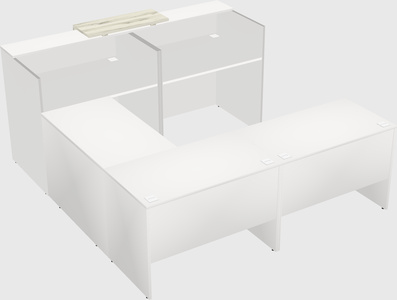Shared one sided u-shaped reception desk