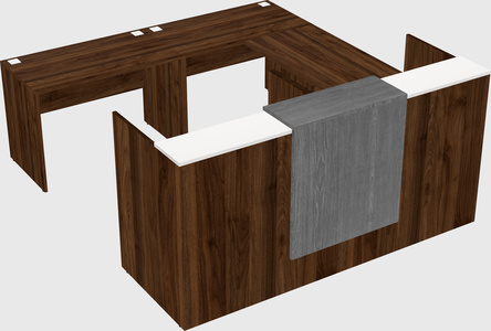Shared one sided u-shaped reception desk