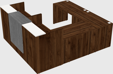 Shared one sided u-shaped reception desk