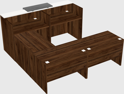 Shared one sided u-shaped reception desk