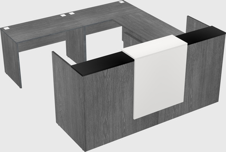 Shared one sided u-shaped reception desk