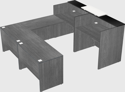Shared one sided u-shaped reception desk