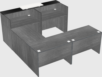 Shared one sided u-shaped reception desk