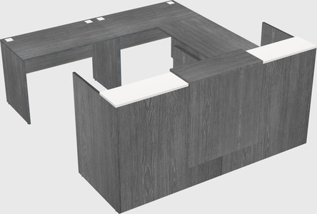 Shared one sided u-shaped reception desk