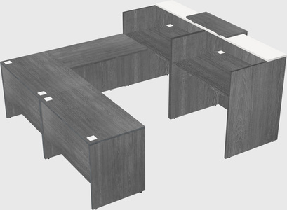 Shared one sided u-shaped reception desk