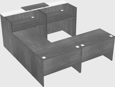 Shared one sided u-shaped reception desk
