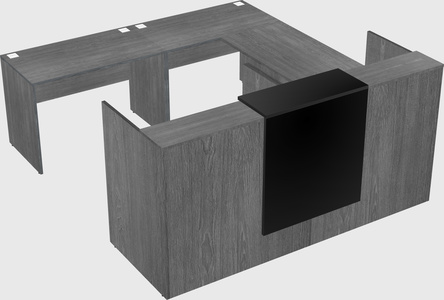 Shared one sided u-shaped reception desk