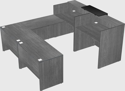 Shared one sided u-shaped reception desk
