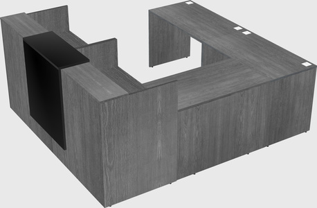 Shared one sided u-shaped reception desk