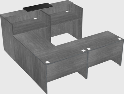 Shared one sided u-shaped reception desk
