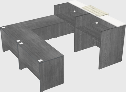Shared one sided u-shaped reception desk