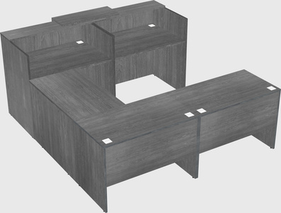 Shared one sided u-shaped reception desk