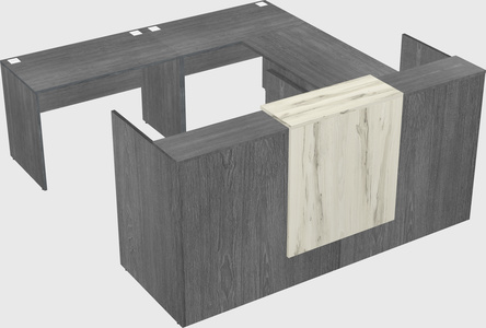 Shared one sided u-shaped reception desk