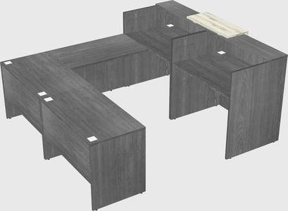 Shared one sided u-shaped reception desk