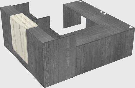 Shared one sided u-shaped reception desk