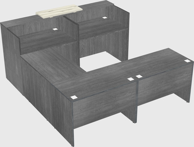 Shared one sided u-shaped reception desk