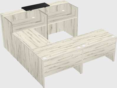 Shared one sided u-shaped reception desk