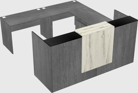 Shared one sided u-shaped reception desk