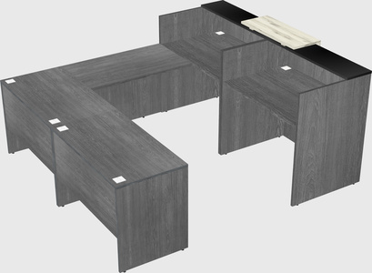 Shared one sided u-shaped reception desk