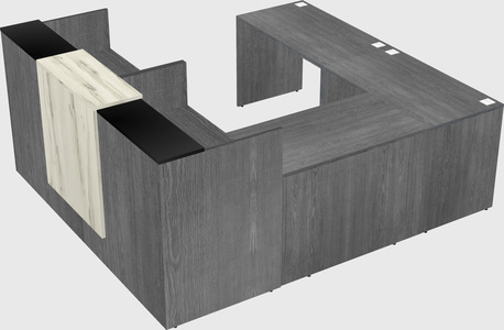 Shared one sided u-shaped reception desk