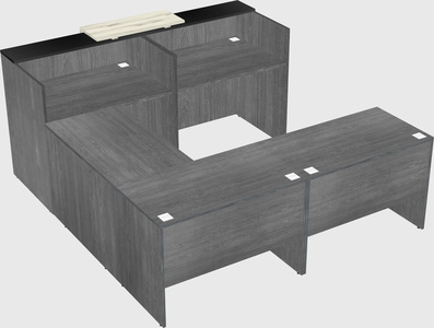 Shared one sided u-shaped reception desk