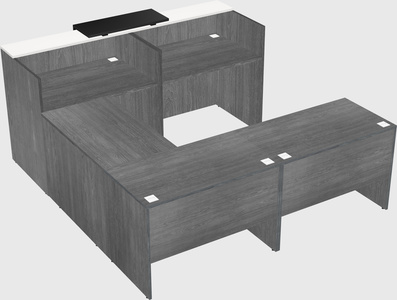 Shared one sided u-shaped reception desk