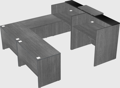 Shared one sided u-shaped reception desk