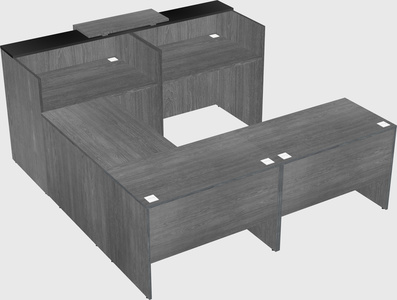 Shared one sided u-shaped reception desk