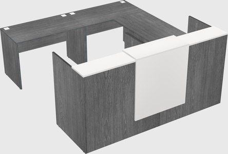 Shared one sided u-shaped reception desk
