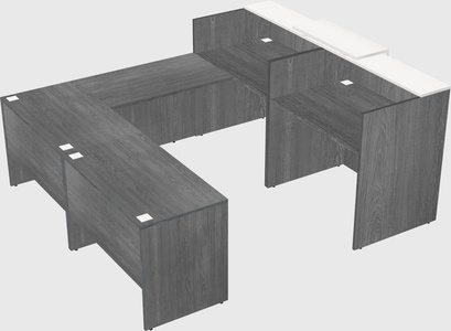 Shared one sided u-shaped reception desk