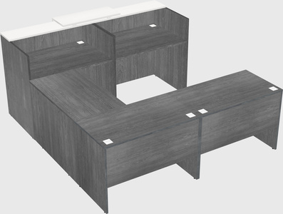 Shared one sided u-shaped reception desk
