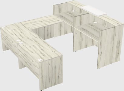 Shared one sided u-shaped reception desk