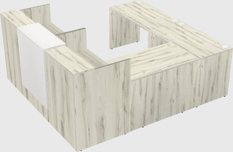 Shared one sided u-shaped reception desk