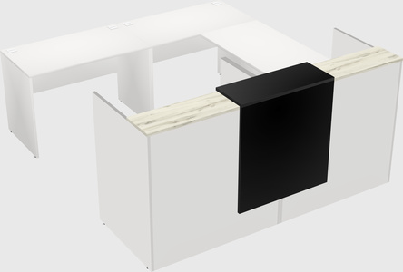 Shared one sided u-shaped reception desk