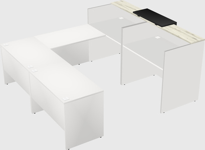 Shared one sided u-shaped reception desk