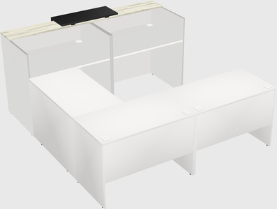 Shared one sided u-shaped reception desk
