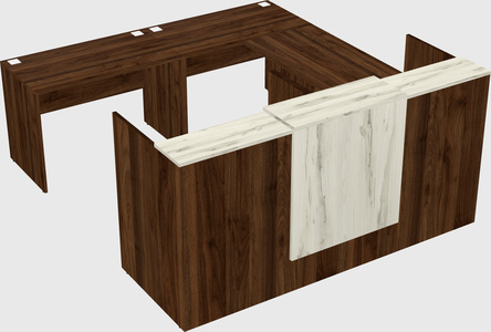 Shared one sided u-shaped reception desk