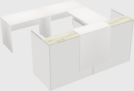 Shared one sided u-shaped reception desk