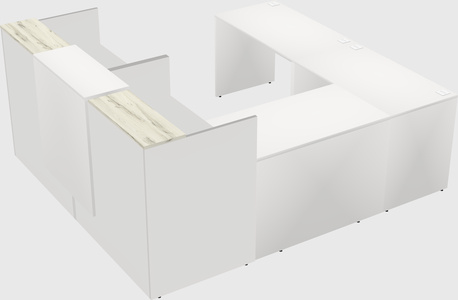 Shared one sided u-shaped reception desk