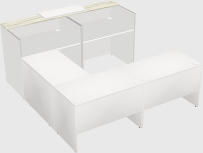 Shared one sided u-shaped reception desk