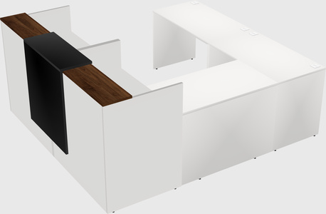 Shared one sided u-shaped reception desk