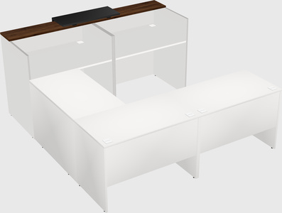 Shared one sided u-shaped reception desk