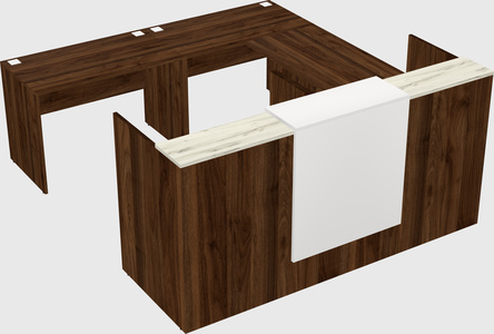 Shared one sided u-shaped reception desk